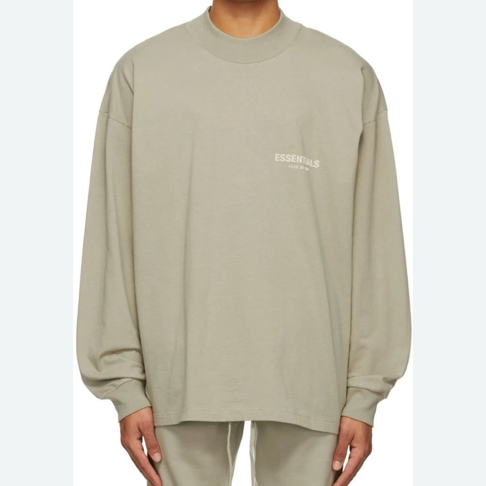 NEW WITH TAGS Men’s Fear Of God Essentials Long Sleeve Cotton Jersey Graphic Tee
